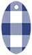 Gingham Sapphire Style E Tag (2 x 3 1/2) 10/Pk