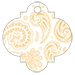 Paisley Gold Style F Tag (3 x 3) 10/Pk