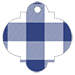 Gingham Sapphire Style F Tag (3 x 3) 10/Pk