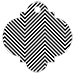 Zig Zag Black & White Style F Tag (3 x 3) 10/Pk