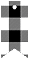 Gingham Black Style K Tag (2 x 4) 10/Pk