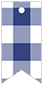 Gingham Sapphire Style K Tag (2 x 4) 10/Pk