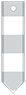 Gingham Grey Style L Tag (1 1/4 x 5) 10/Pk