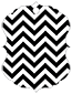 Chevron B&W Style M Tag (3 x 4) 10/Pk