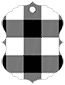 Gingham Black Style M Tag (3 x 4) 10/Pk