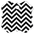 Chevron B&W Style N Tag (2 1/2 x 2 1/2) 10/Pk