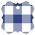 Gingham Sapphire Style N Tag (2 1/2 x 2 1/2) 10/Pk