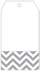 Chevron Pewter Pocket Tag (3 x 5 1/2) 10/Pk