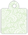 Floral Green Tea Style Q Tag (2 x 2 1/2) 10/Pk