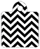 Chevron B&W Style Q Tag (2 x 2 1/2) 10/Pk