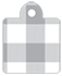 Gingham Grey Style Q Tag (2 x 2 1/2) 10/Pk