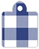 Gingham Sapphire Style Q Tag (2 x 2 1/2) 10/Pk