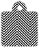 Zig Zag Black & White Style Q Tag (2 x 2 1/2) 10/Pk