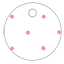 Polkadot Pink Style R Tag (1 3/4 x 1 3/4) 10/Pk