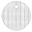 Oblique Grey Style R Tag (1 3/4 x 1 3/4) 10/Pk