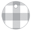 Gingham Grey Style R Tag (1 3/4 x 1 3/4) 10/Pk