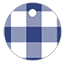 Gingham Sapphire Style R Tag (1 3/4 x 1 3/4) 10/Pk