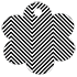 Zig Zag Black & White Style S Tag (2 1/2 x 2 1/2) 10/Pk