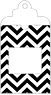 Chevron B&W Window Tag (2 5/8 x 5) 10/Pk