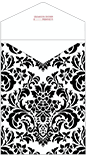 Floral Black Thick-E-Lope Style A2 (4 3/8 x 5 5/8) - 10/Pk