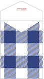 Gingham Sapphire Thick-E-Lope Style A2 (4 3/8 x 5 5/8) - 10/Pk