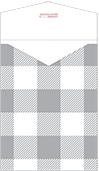 Gingham Grey Thick-E-Lope Style A3 (5 1/4 x 7 1/8) - 10/Pk