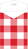 Gingham Red Thick-E-Lope Style A3 (5 1/4 x 7 1/8) - 10/Pk