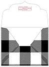 Gingham Black Thick-E-Lope Style B1 (5 1/4 x 3 3/4) - 10/Pk