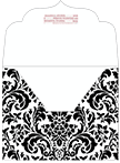 Floral Black Thick-E-Lope Style B2 (5 3/4 x 4 1/2) - 10/Pk