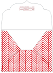 Oblique Red Thick-E-Lope Style B2 (5 3/4 x 4 1/2) - 10/Pk