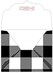 Gingham Black Thick-E-Lope Style B2 (5 3/4 x 4 1/2) - 10/Pk
