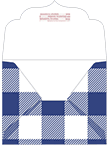 Gingham Sapphire Thick-E-Lope Style B2 (5 3/4 x 4 1/2) - 10/Pk