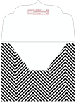Zig Zag Black & White Thick-E-Lope Style B2 (5 3/4 x 4 1/2) - 10/Pk