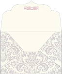 Floral Grey Thick-E-Lope Style B3 (7 1/2 x 5 1/2) - 10/Pk