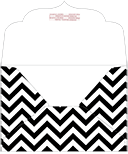 Chevron B&W Thick-E-Lope Style B3 (7 1/2 x 5 1/2) - 10/Pk
