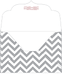 Chevron Pewter Thick-E-Lope Style B3 (7 1/2 x 5 1/2) - 10/Pk
