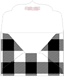 Gingham Black Thick-E-Lope Style B3 (7 1/2 x 5 1/2) - 10/Pk