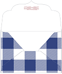Gingham Sapphire Thick-E-Lope Style B3 (7 1/2 x 5 1/2) - 10/Pk