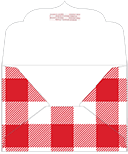 Gingham Red Thick-E-Lope Style B3 (7 1/2 x 5 1/2) - 10/Pk
