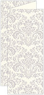 Floral Grey Trifold Card 3 5/8 x 8 1/2 - 10/Pk