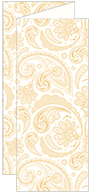 Paisley Gold Trifold Card 3 5/8 x 8 1/2 - 10/Pk