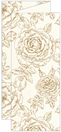 Rose Antique Gold Trifold Card 3 5/8 x 8 1/2 - 10/Pk