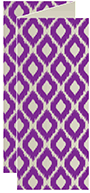 Indonesia Purple Trifold Card 3 5/8 x 8 1/2 - 10/Pk