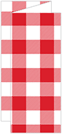 Gingham Red Trifold Card 3 5/8 x 8 1/2 - 10/Pk