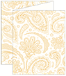 Paisley Gold Trifold Card 4 1/4 x 5 1/2 - 10/Pk