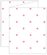Polkadot Pink Trifold Card 4 1/4 x 5 1/2 - 10/Pk