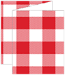 Gingham Red Trifold Card 4 1/4 x 5 1/2 - 10/Pk