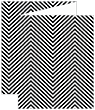Zig Zag Black & White Trifold Card 4 1/4 x 5 1/2 - 10/Pk