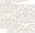 Floral Grey Trifold Card 5 3/4 x 5 3/4 - 10/Pk