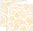Paisley Gold Trifold Card 5 3/4 x 5 3/4 - 10/Pk